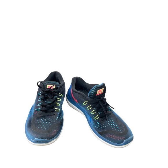 Nike Flex 2017 womans blue black run sneakers size 9.5 Black SKU 8783 - Picture 1 of 14